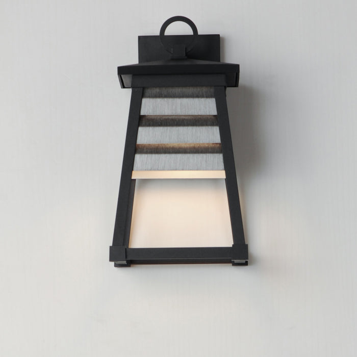 Maxim - 40632WZBK - One Light Outdoor Wall Sconce - Shutters - Weathered Zinc/Black