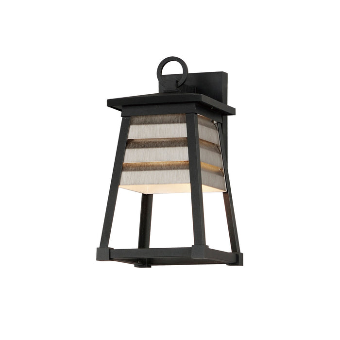 Maxim - 40632WZBK - One Light Outdoor Wall Sconce - Shutters - Weathered Zinc/Black