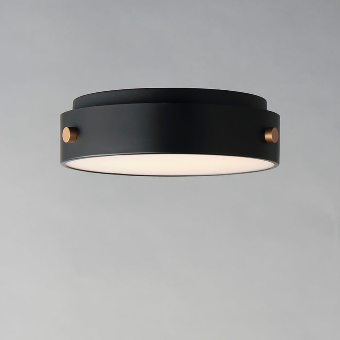 Maxim - 42129BKAB - LED Flush Mount - Rivet - Black / Antique Brass