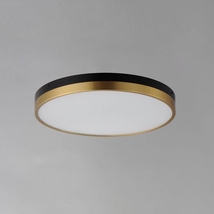 Maxim - 59704WTBKAB - LED Flush Mount - Dapper - Black / Antique Brass