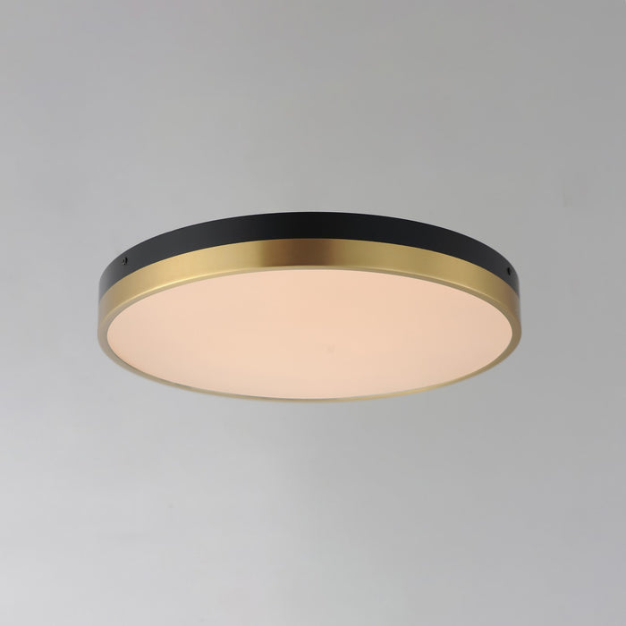 Maxim - 59704WTBKAB - LED Flush Mount - Dapper - Black / Antique Brass