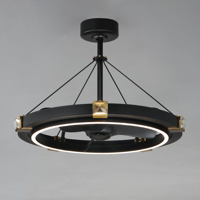 Maxim - 61019BCBKGLD - LED Fandelight - Jewel - Black / Gold