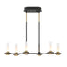 Eurofase - 45713-019 - LED Chandelier - Torcia - Black and Brass