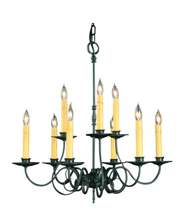 Framburg - 1319 CH - Nine Light Chandelier - Black Forest - Charcoal