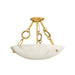 Corbett Lighting - 420-04-VB - Four Light Semi Flush Mount - Yadira - Vintage Brass