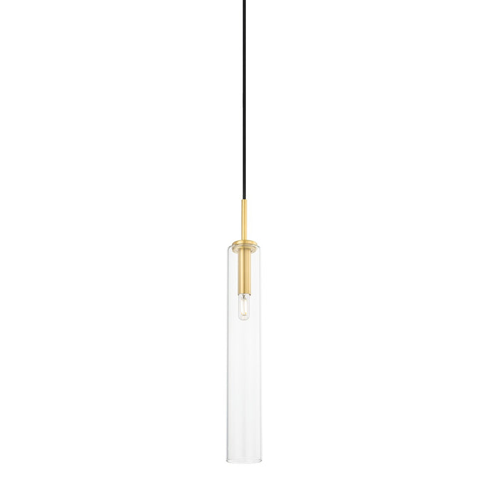 Mitzi - H701701S-AGB - One Light Pendant - Nyah - Aged Brass