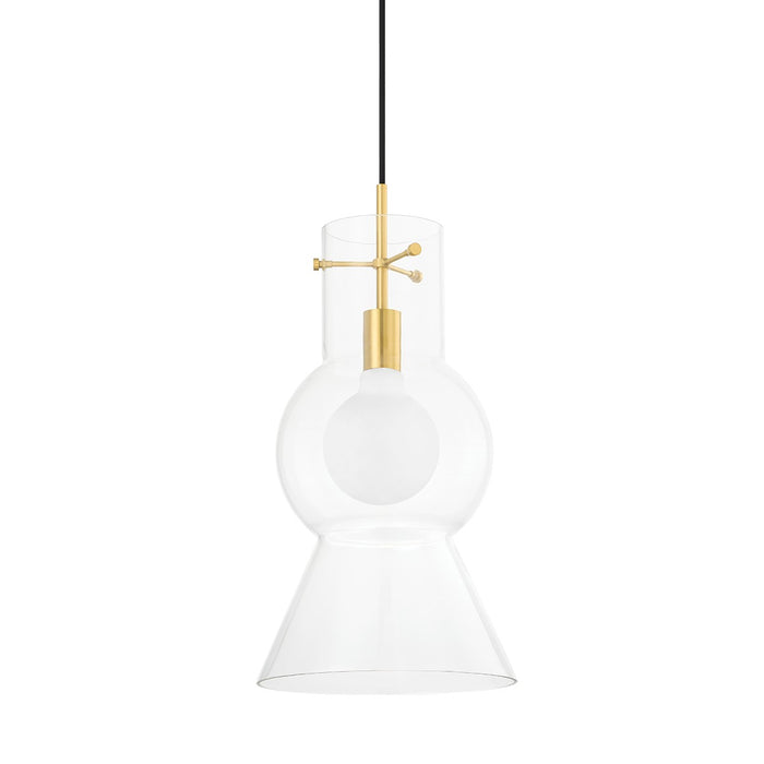 Mitzi - H702701L-AGB - One Light Pendant - Mirabel - Aged Brass