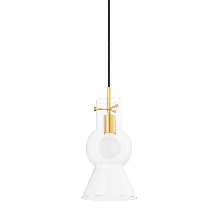 Mitzi - H702701S-AGB - One Light Pendant - Mirabel - Aged Brass