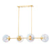 Mitzi - H726904-AGB - Four Light Linear - Ophelia - Aged Brass