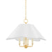 Mitzi - H749804-AGB - Four Light Pendant - Rosanna - Aged Brass