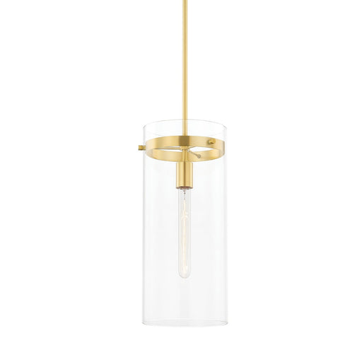 Mitzi - H756701L-AGB - One Light Pendant - Haisley - Aged Brass