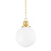 Mitzi - H770701S-AGB - One Light Pendant - Beverly - Aged Brass