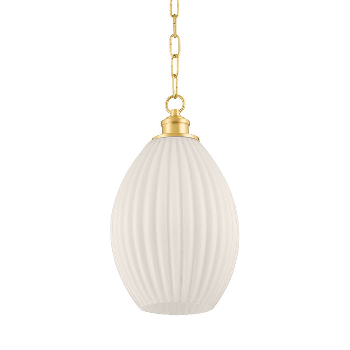 Mitzi - H771701S-AGB - One Light Pendant - Hillary - Aged Brass