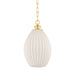 Mitzi - H771701S-AGB - One Light Pendant - Hillary - Aged Brass