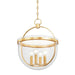 Hudson Valley - 3321-VGL - Four Light Lantern - Malloy - Vintage Gold Leaf