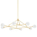 Hudson Valley - 4846-AGB - LED Chandelier - Andrews - Aged Brass