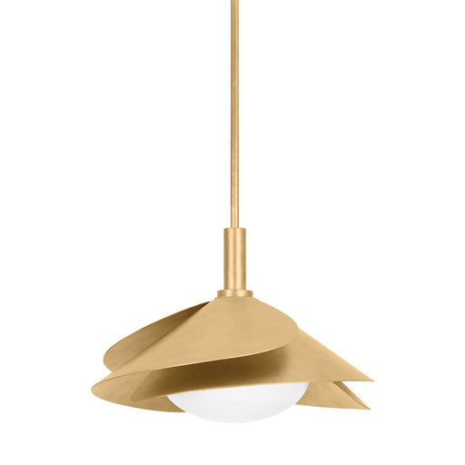 Hudson Valley - 7208-VGL - One Light Pendant - Brookhaven - Vintage Gold Leaf