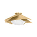 Hudson Valley - 7215-VGL - One Light Flush Mount - Brookhaven - Vintage Gold Leaf