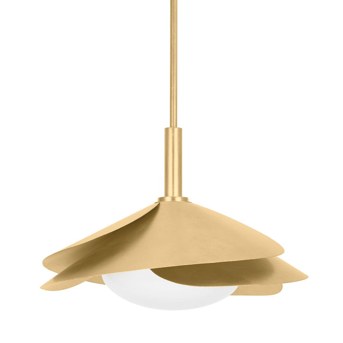 Hudson Valley - 7217-VGL - One Light Pendant - Brookhaven - Vintage Gold Leaf