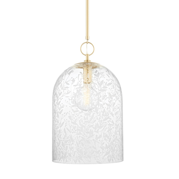 Hudson Valley - 7514-AGB - One Light Pendant - Belleville - Aged Brass