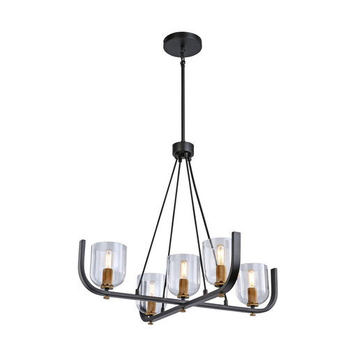 Artcraft - AC11746BB - Five Light Chandelier - Cheshire - Black & Brass