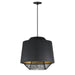 ET2 - E11394-BKGLD - LED Pendant - Phoenix - Black / Gold