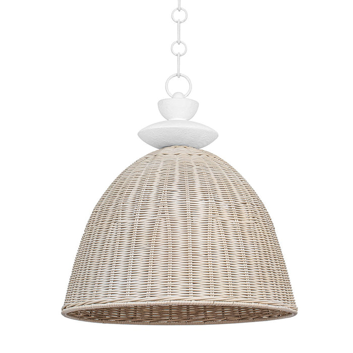 Troy Lighting - F5522-GSW - One Light Pendant - Kahn - Gesso White