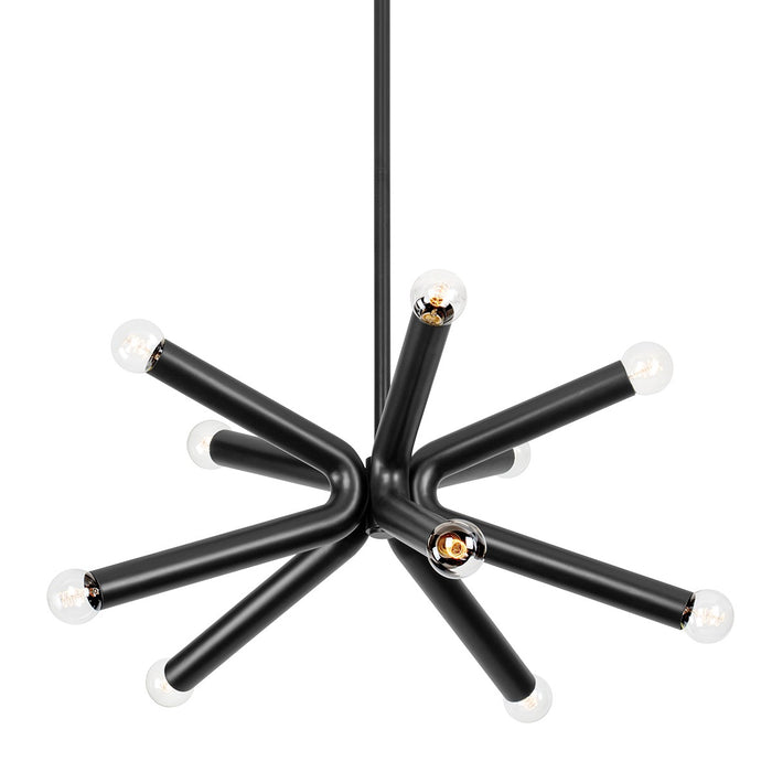 Troy Lighting - F6145-SBK - Ten Light Chandelier - Dash - Soft Black