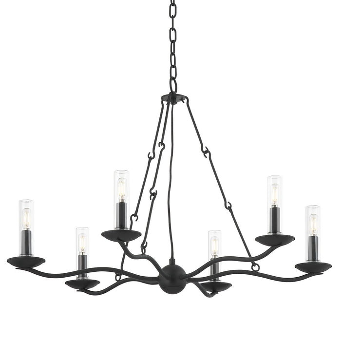 Troy Lighting - F6307-FOR - Six Light Outdoor Chandelier - Sawyer - Forged Iron