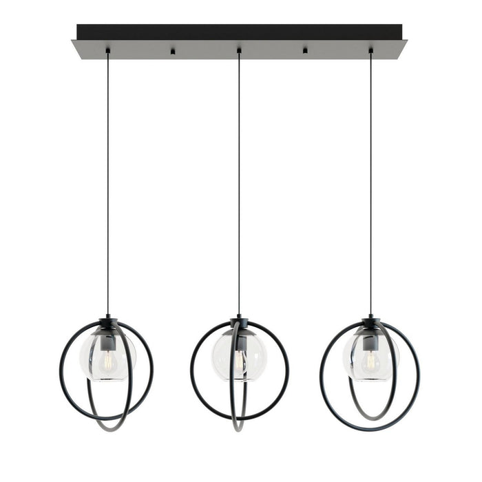 AFX Lighting - JAMP12MBBKLNR3 - Three Light Pendant - Jamie - Black