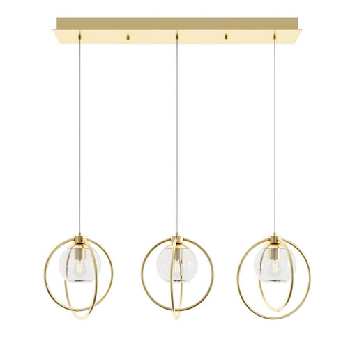 AFX Lighting - JAMP12MBSBLNR3 - Three Light Pendant - Jamie - Satin Brass