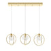 AFX Lighting - JAMP12MBSBLNR3 - Three Light Pendant - Jamie - Satin Brass