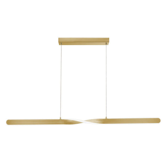 AFX Lighting - TWTP48L30D1SB - LED Pendant - Twist - Satin Brass