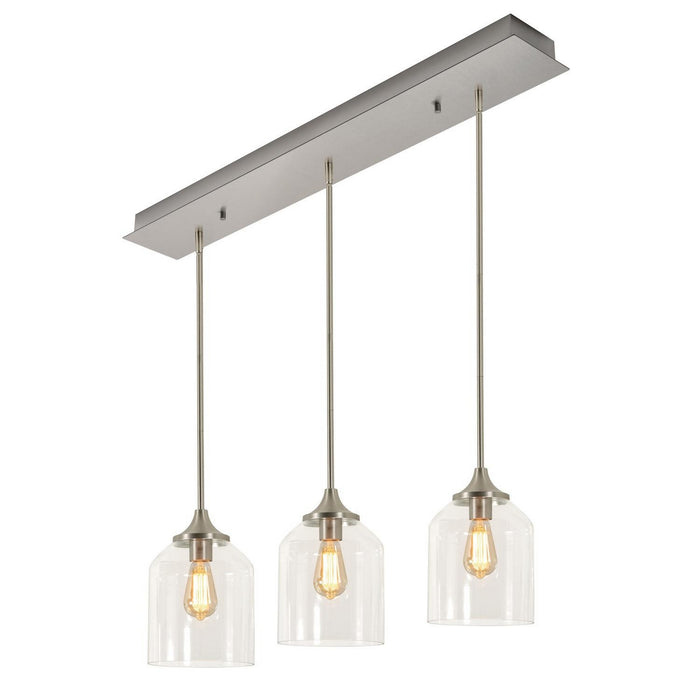 AFX Lighting - WMMP08MBSNLNR3 - Three Light Pendant - William - Satin Nickel