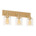 AFX Lighting - WMMV2411MBSB - Three Light Vanity - William - Satin Brass