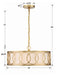 Crystorama - 287-GA - Six Light Chandelier - Graham - Antique Gold