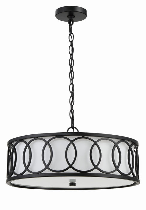 Crystorama - 287-MK - Six Light Chandelier - Graham - Matte Black