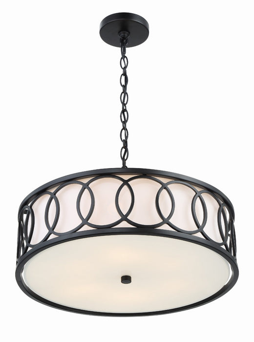 Crystorama - 287-MK - Six Light Chandelier - Graham - Matte Black