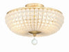 Crystorama - BLA-10660-GA - Three Light Semi Flush Mount - Bella - Antique Gold