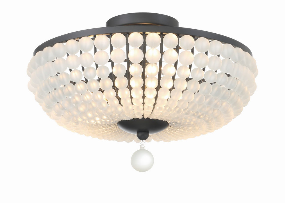 Crystorama - BLA-10660-MK - Three Light Semi Flush Mount - Bella - Matte Black