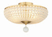 Crystorama - BLA-10665-GA - Four Light Semi Flush Mount - Bella - Antique Gold