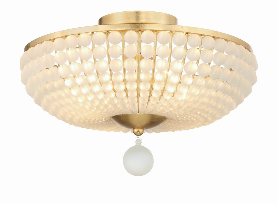 Crystorama - BLA-10665-GA - Four Light Semi Flush Mount - Bella - Antique Gold