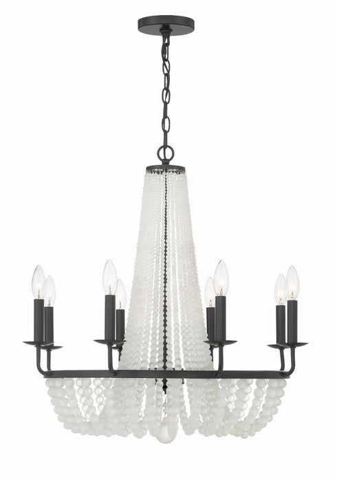 Crystorama - BLA-10668-MK - Eight Light Chandelier - Bella - Matte Black