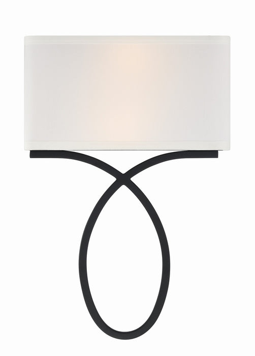 Crystorama - BRK-A3702-BF - Two Light Wall Sconce - Brinkley - Black Forged