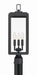 Crystorama - BYR-80109-MK - Three Light Outdoor Post Mount - Byron - Matte Black