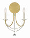 Crystorama - DEL-90802-AG - Two Light Wall Sconce - Delilah - Aged Brass