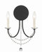 Crystorama - DEL-90802-MK - Two Light Wall Sconce - Delilah - Matte Black