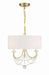 Crystorama - DEL-90803-AG - Three Light Mini Chandelier - Delilah - Aged Brass