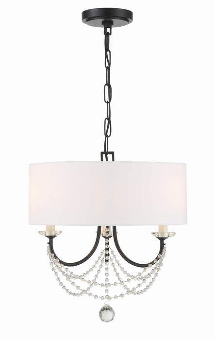 Crystorama - DEL-90803-MK - Three Light Mini Chandelier - Delilah - Matte Black