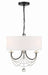 Crystorama - DEL-90803-MK - Three Light Mini Chandelier - Delilah - Matte Black